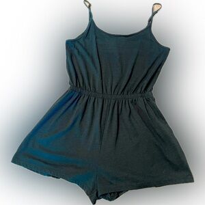 H&M Dark Teal Sleeveless Elastic Waist Romper - Size Small